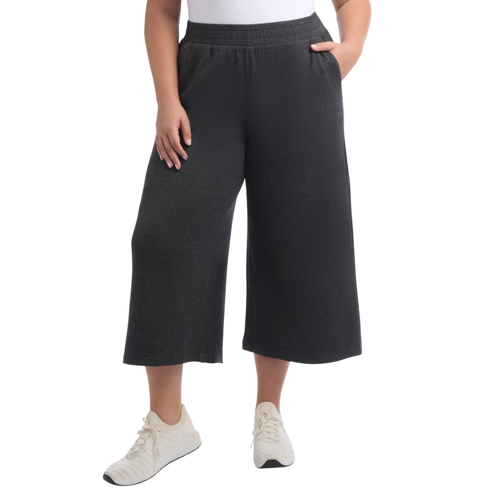 [color:gray] Danskin Women's Luxe Cropped Gaucho - Gray - image 13