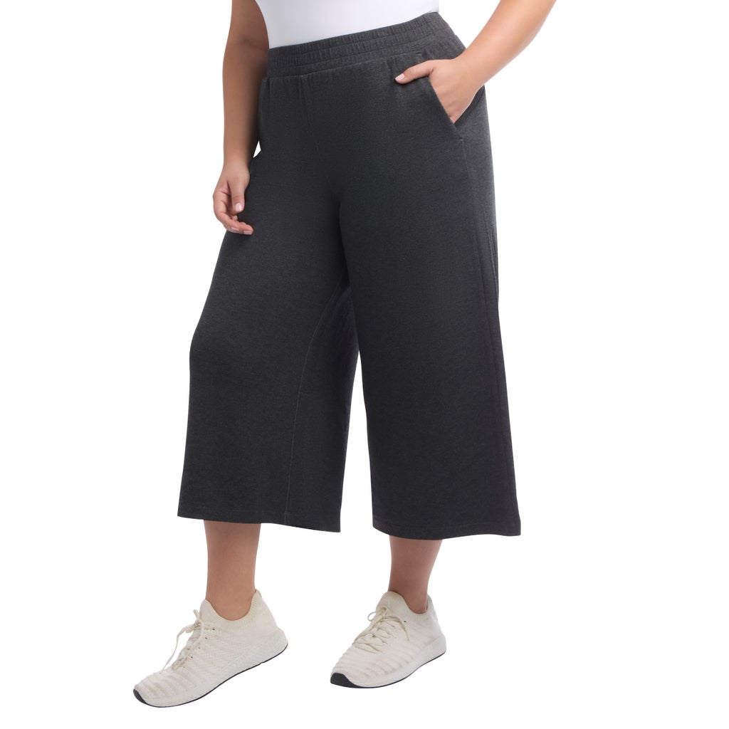 [color:gray] Danskin Women's Luxe Cropped Gaucho - Gray - image 14