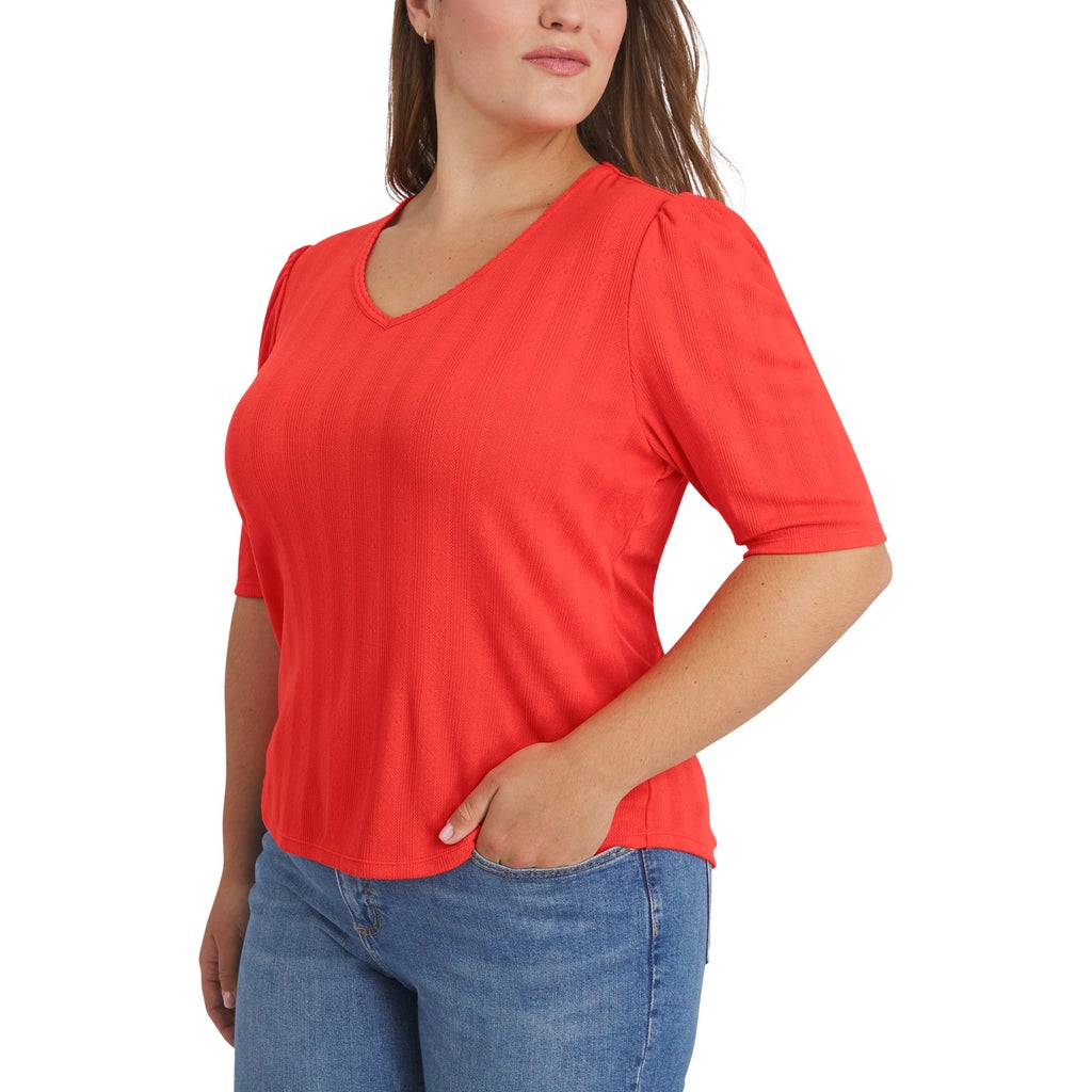 Lands' End Women's Pointelle Elbow Sleeve Top - image 10