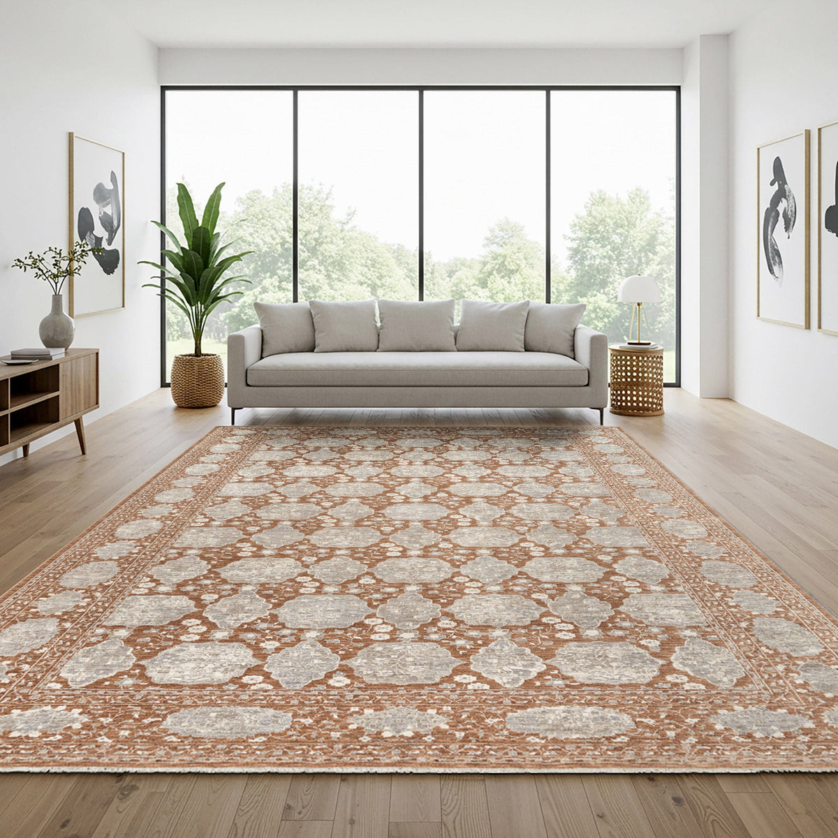 Prima Area Rug Collection, Eta Rust
