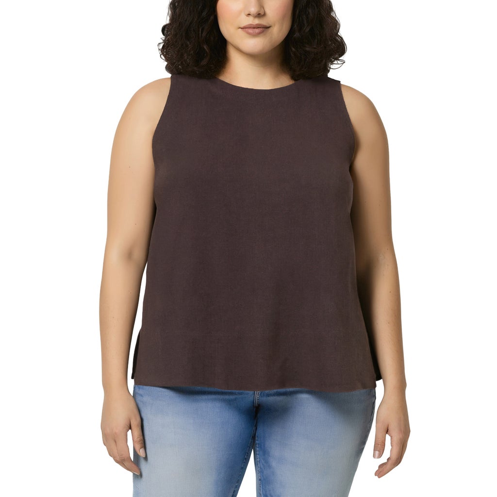 [color:brown] Banana Republic Women's Linen Blend Sleeveless Top - Brown - image 4