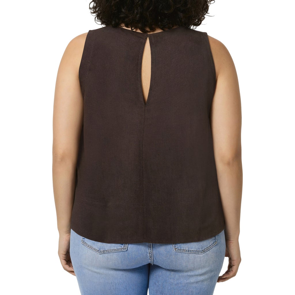 [color:brown] Banana Republic Women's Linen Blend Sleeveless Top - Brown - image 15