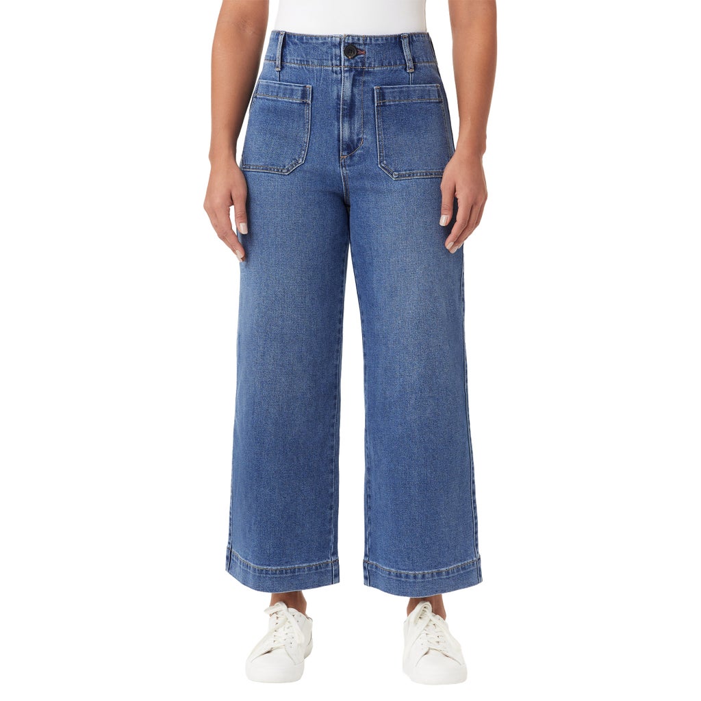 [color:blue] Scotch & Soda Women's Wide Leg Jean - Blue - image 1
