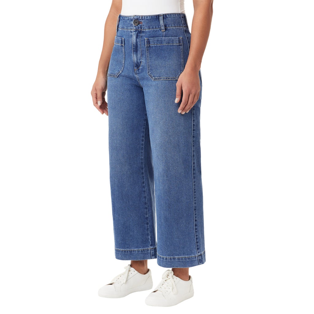 [color:blue] Scotch & Soda Women's Wide Leg Jean - Blue - image 2