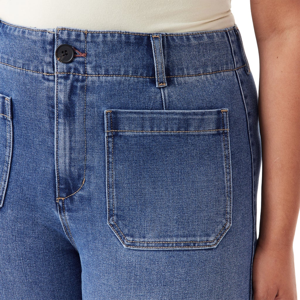 [color:blue] Scotch & Soda Women's Wide Leg Jean - Blue - image 8