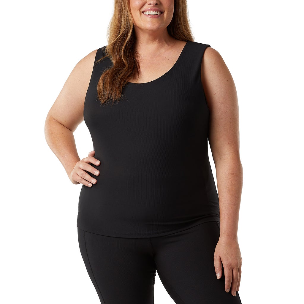 [color:black] 32 Degrees Women's Ribbed Tank with Bra - Black - image 13