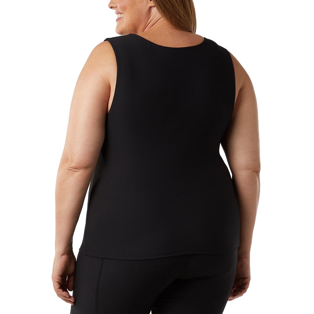 [color:black] 32 Degrees Women's Ribbed Tank with Bra - Black - image 15