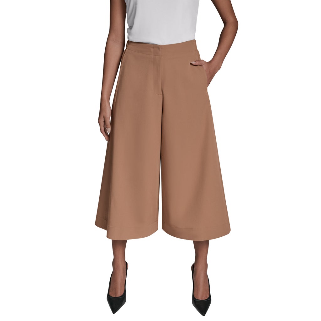[color:tan] DKNY Women's Gaucho Pant - Tan - image 6