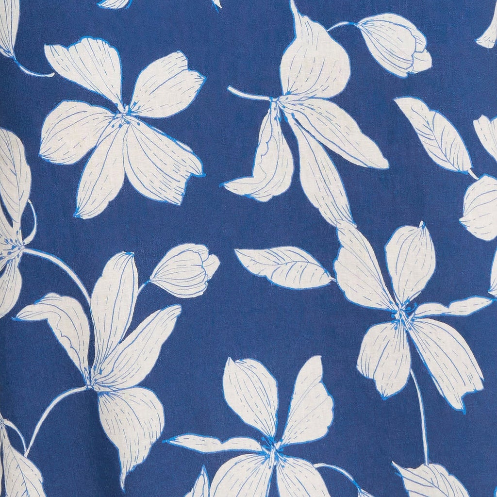 [color:blue] Matty M Women's Linen Blend Skirt - Blue - image 4
