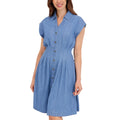 [color:light blue] Nautica Jeans Women's Pintuck Dress - Light Blue - image 1