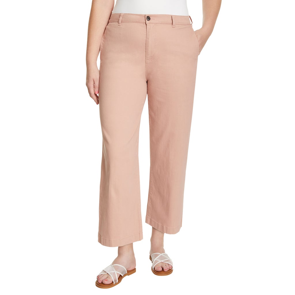 [color:pink] Ella Moss Women's Wide Leg Crop Pant - Pink - image 4