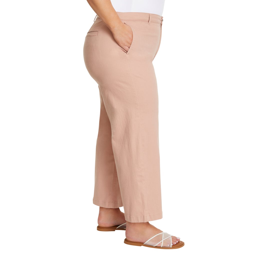 [color:pink] Ella Moss Women's Wide Leg Crop Pant - Pink - image 9