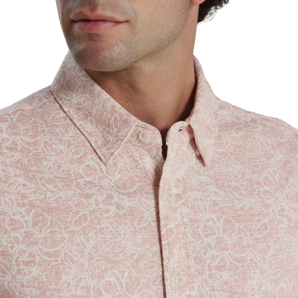 [color:red] Infinity Men's Cotton Short Sleeve Shirt - Red - image 4