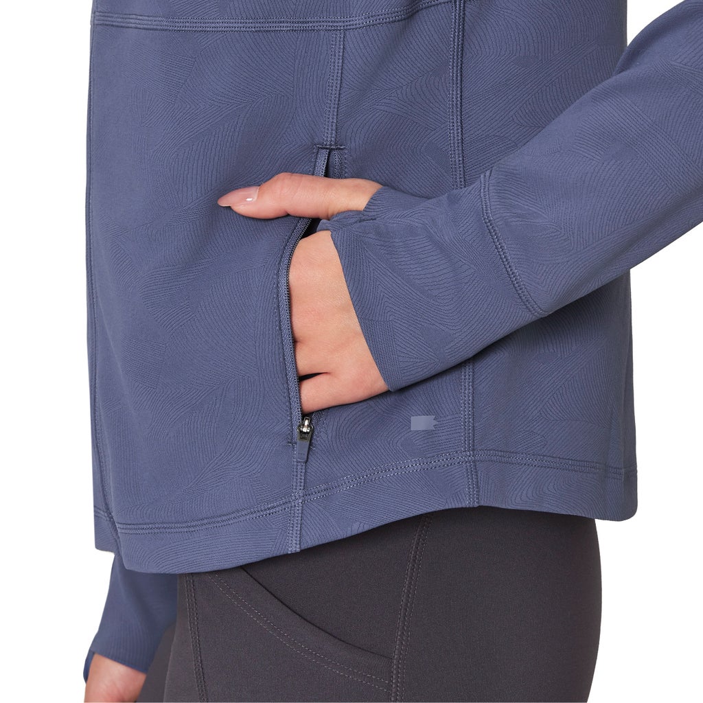 [color:blue] Mondetta Women's Jacquard Full-Zip - Blue - image 4