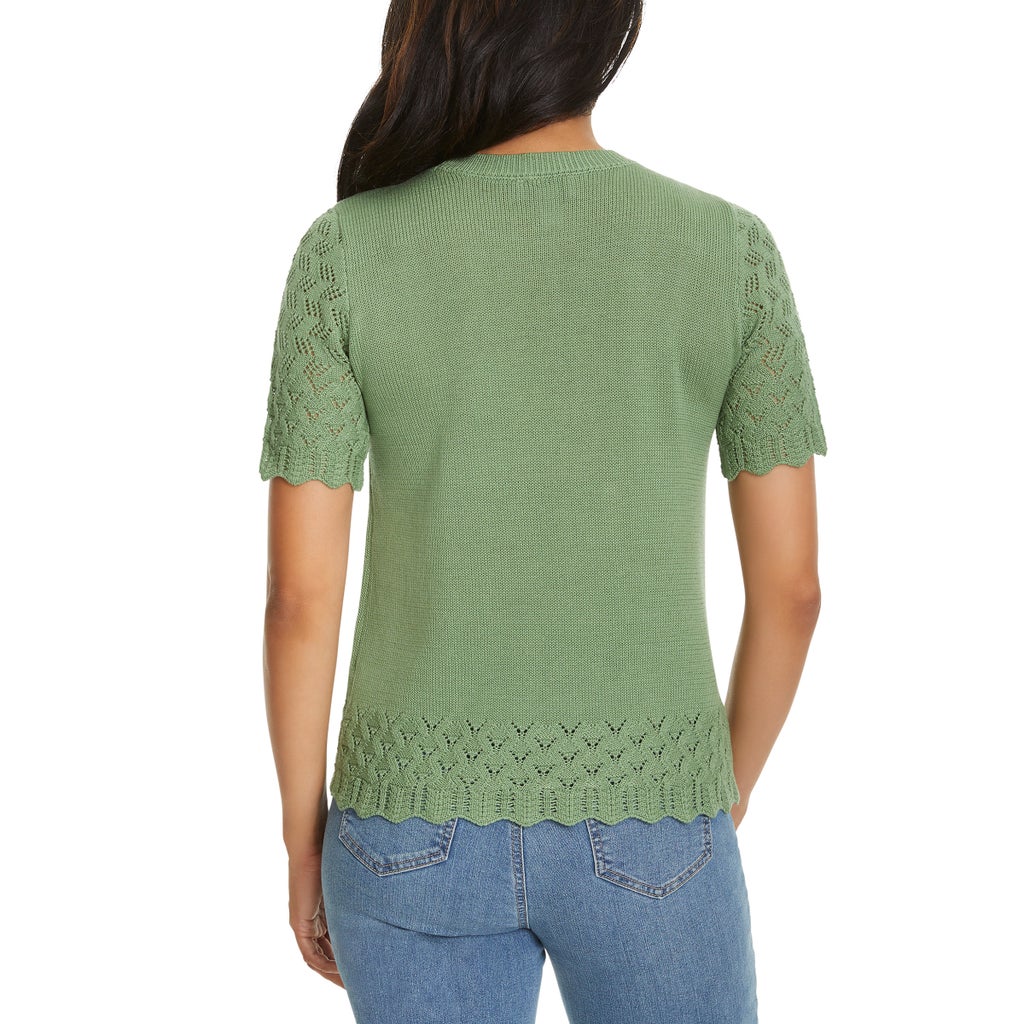 [color:green] Jessica Simpson Women's Short Sleeve Sweater - Green - image 12
