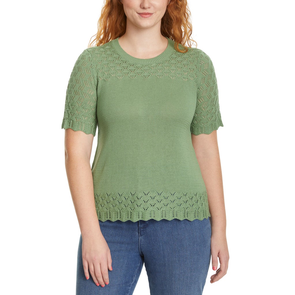 [color:green] Jessica Simpson Women's Short Sleeve Sweater - Green - image 13
