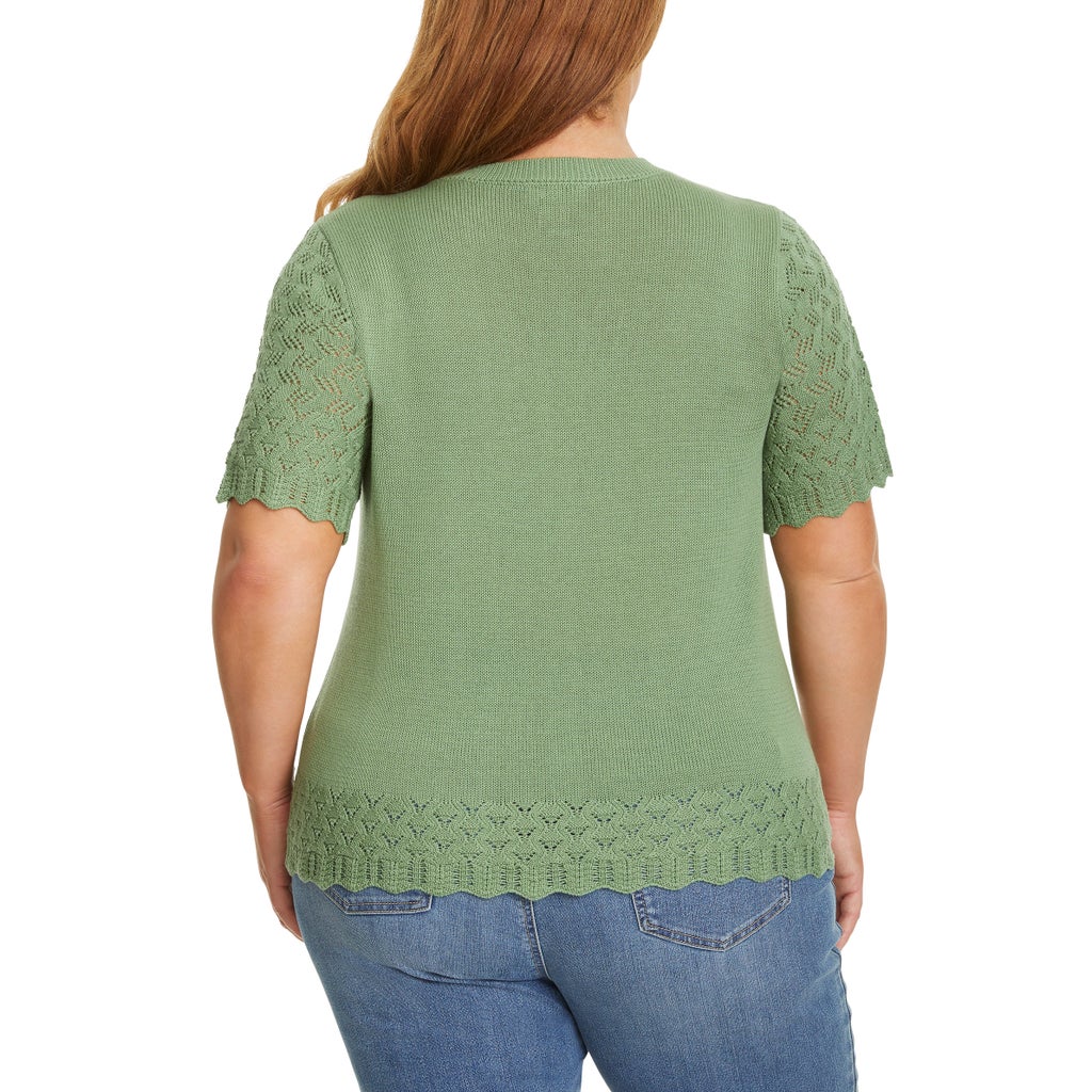 [color:green] Jessica Simpson Women's Short Sleeve Sweater - Green - image 18