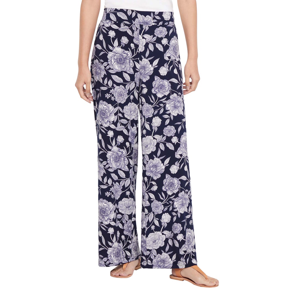 [color:multi] Three Dots Women's Pull-On Pant - Multi - image 1