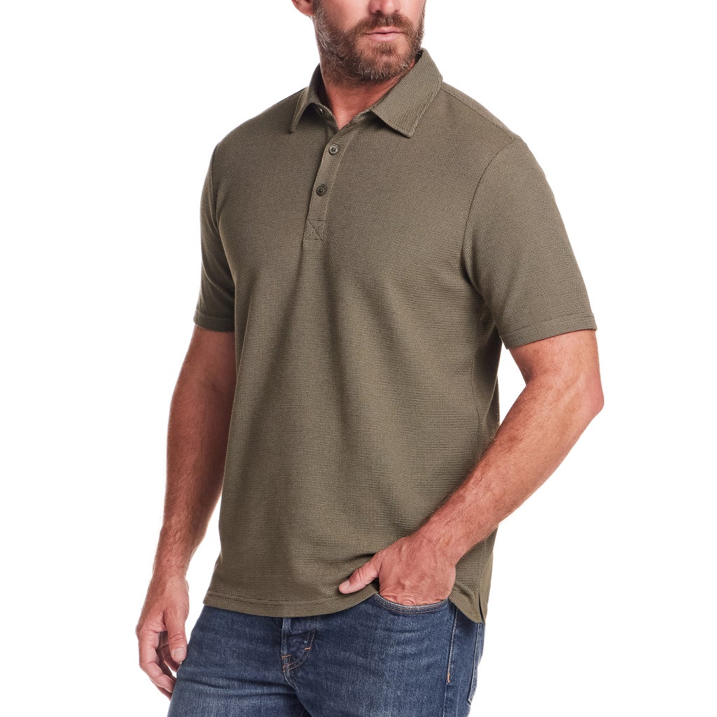 [color:green] Vintage and Black Men's Polo - Green - image 2