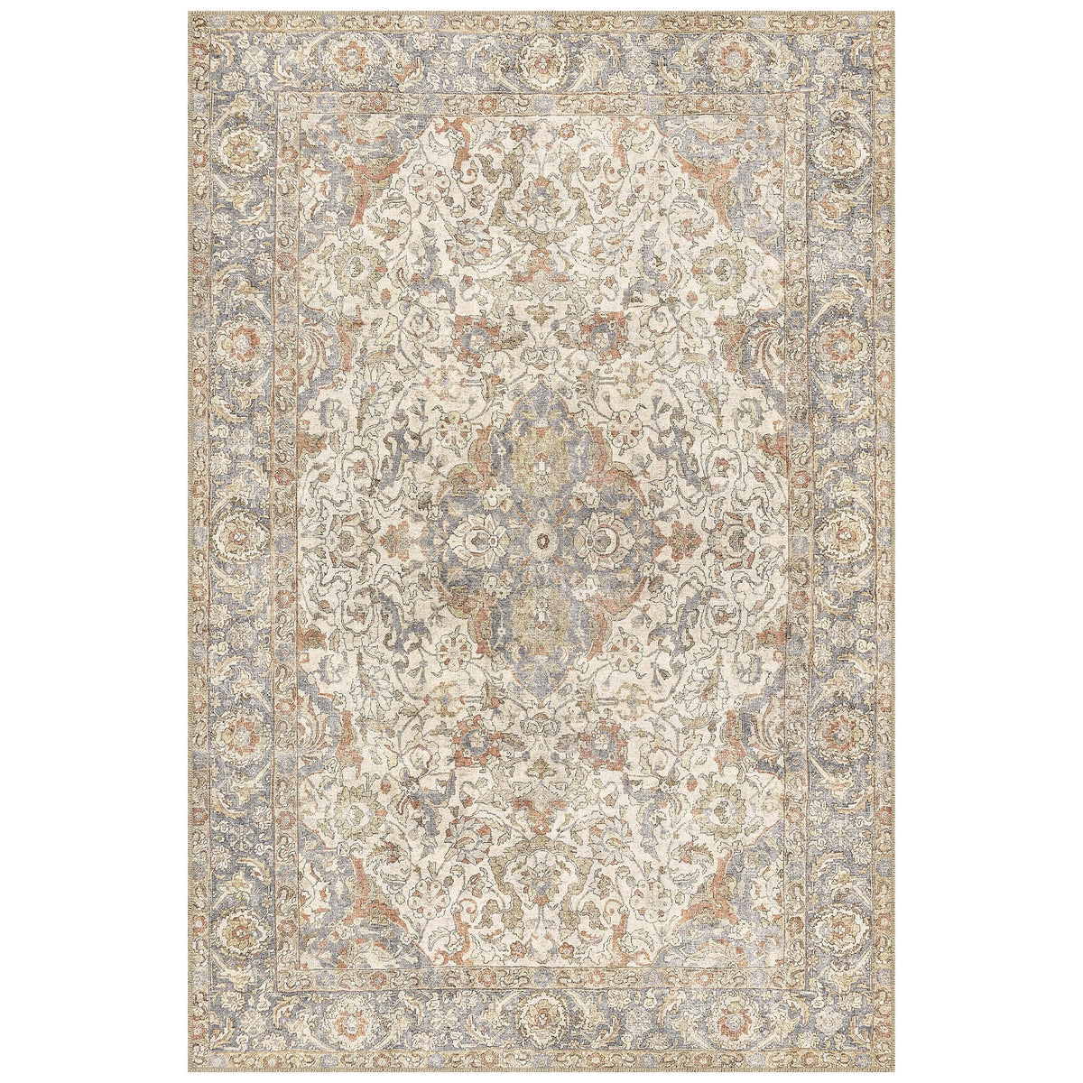 Apache Chenille Area Rug, Rosetta Beige, 6' x 9'
