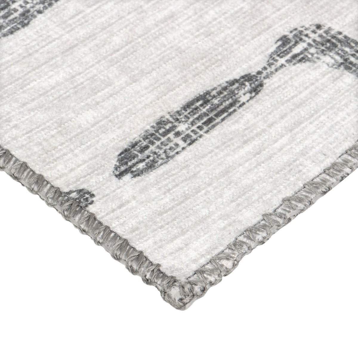 Apache Chenille Area Rug Modern Gray, 5' x 8'