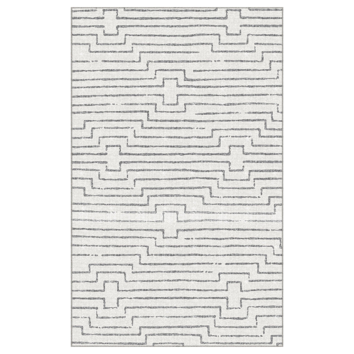 Apache Chenille Area Rug Modern Gray, 5' x 8'