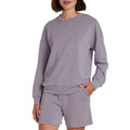 [color:light purple (lilac gray)] LazyPants Women's Luxe Crewneck Sweatshirt - Light Purple (Lilac Gray) - image 1