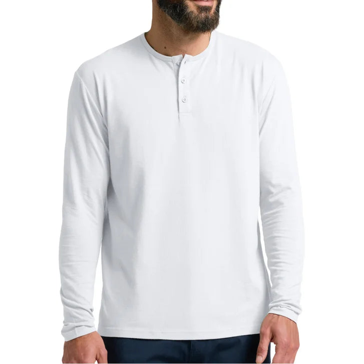True Classic Men’s Long Sleeve Henley, 2-pack