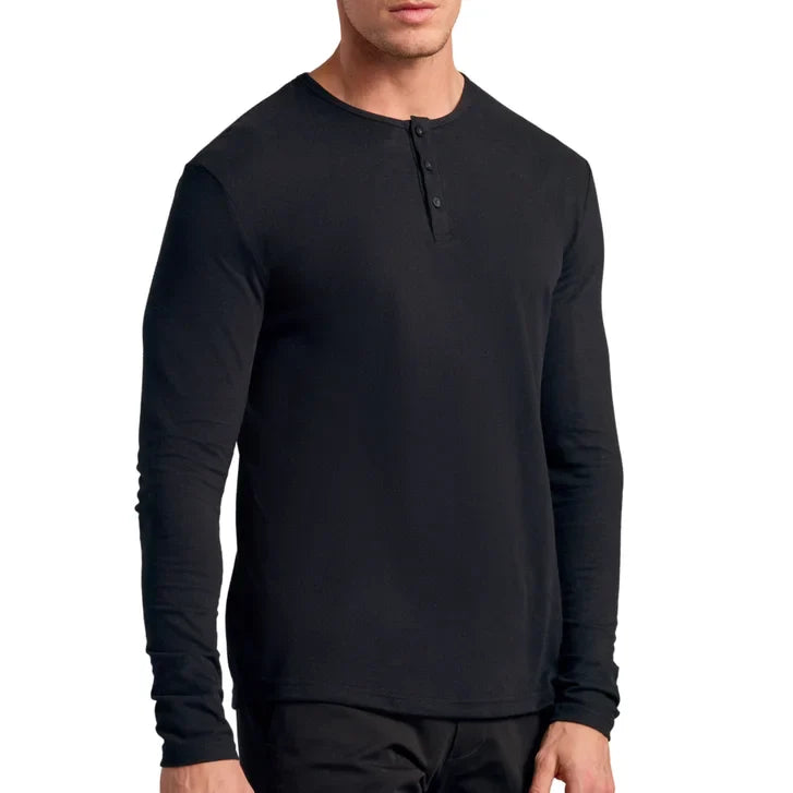 True Classic Men’s Long Sleeve Henley, 2-pack