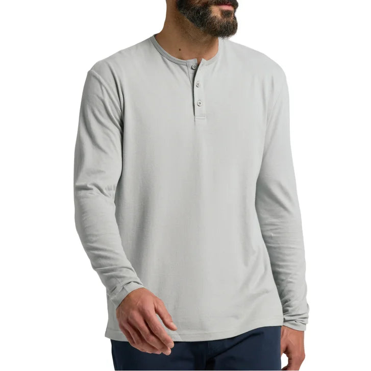 True Classic Men’s Long Sleeve Henley, 2-pack