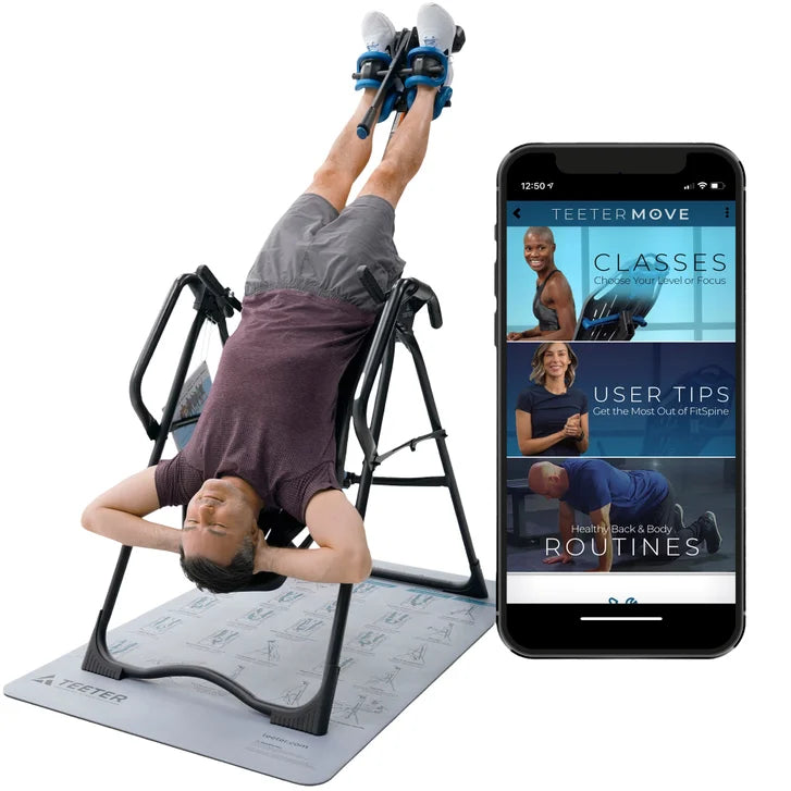 Teeter FitSpine FX-3 Inversion Table w/ Heat & Vibration Cushion + Mat - image 8