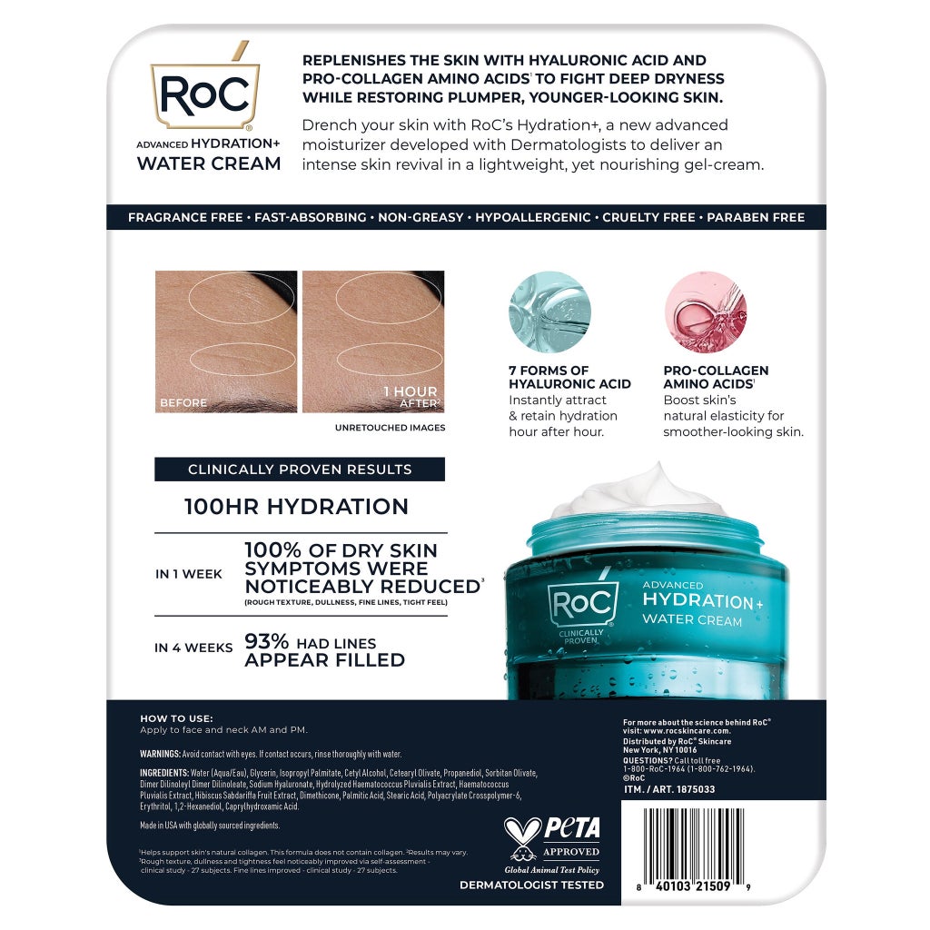 ROC Advanced Hydration + Water Cream, 1.7 oz, 2-pack - product image