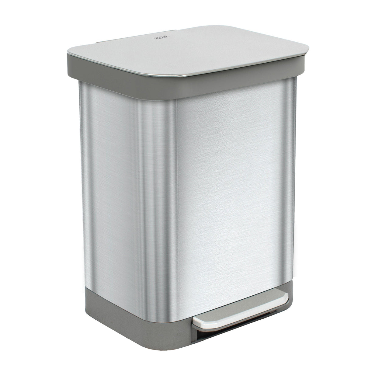 Glad Stainless Steel Trash Can and Bag Bundle