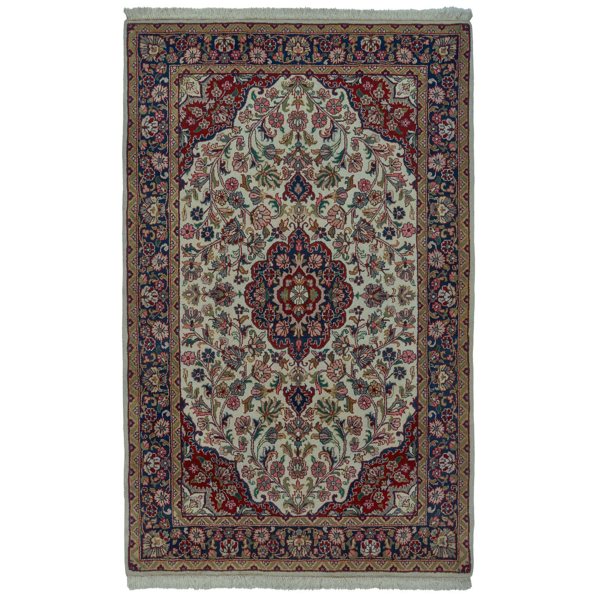 Chatsworth Hand Knotted Rug Collection, Penshurst Medallion Ivory