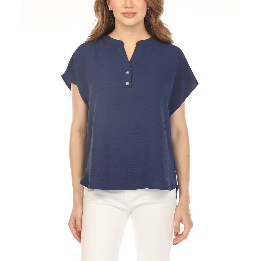 [color:navy] Wrapper Women's Airflow Top - Navy - image 1
