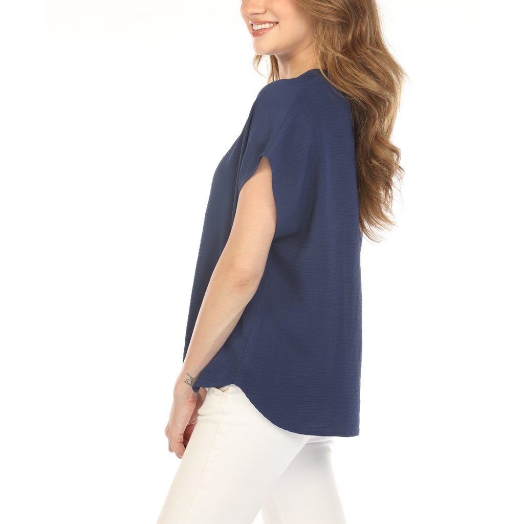[color:navy] Wrapper Women's Airflow Top - Navy - image 3