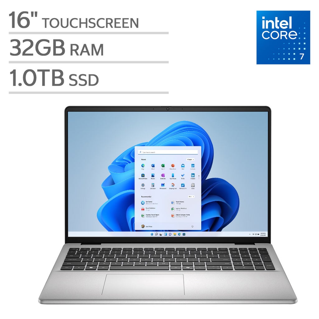 Dell 16" Laptop - Intel Core 7 150U - FHD+ (1920 x 1200) Touchscreen - 32GB RAM - 1TB SSD - Windows 11 Home – image 1