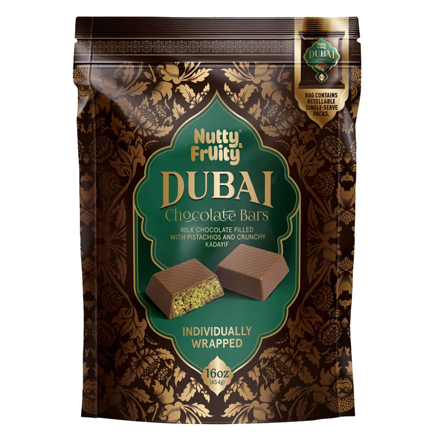 Nutty and Fruity Dubai Chocolate Bars, 15-count