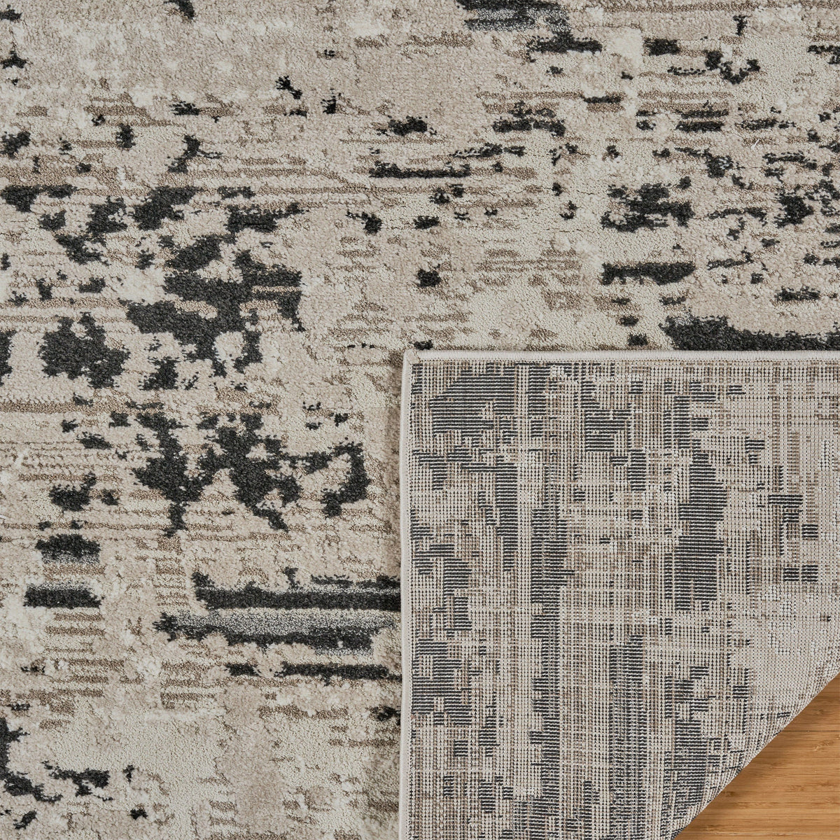 Solaris Area Rug, Argent Charcoal, 6'6” x 9'
