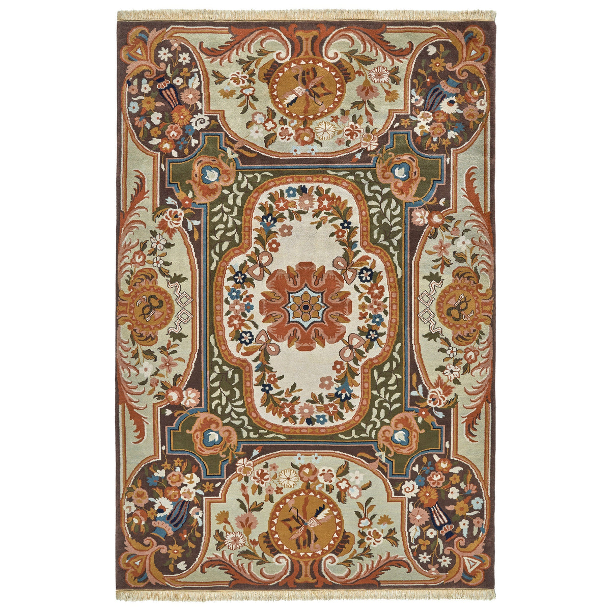 Chatsworth Hand Knotted Rug Collection, Beckley Park Ivory