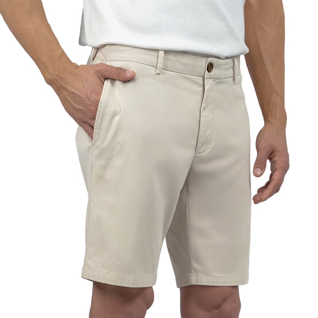[color:tan] Scott Barber Men's Flat Front Short - Tan - image 3