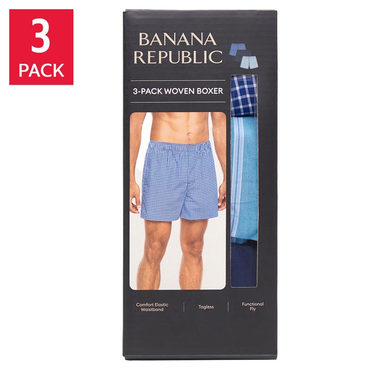 Banana Republic Men's Woven Boxer, 3-pack - image 1