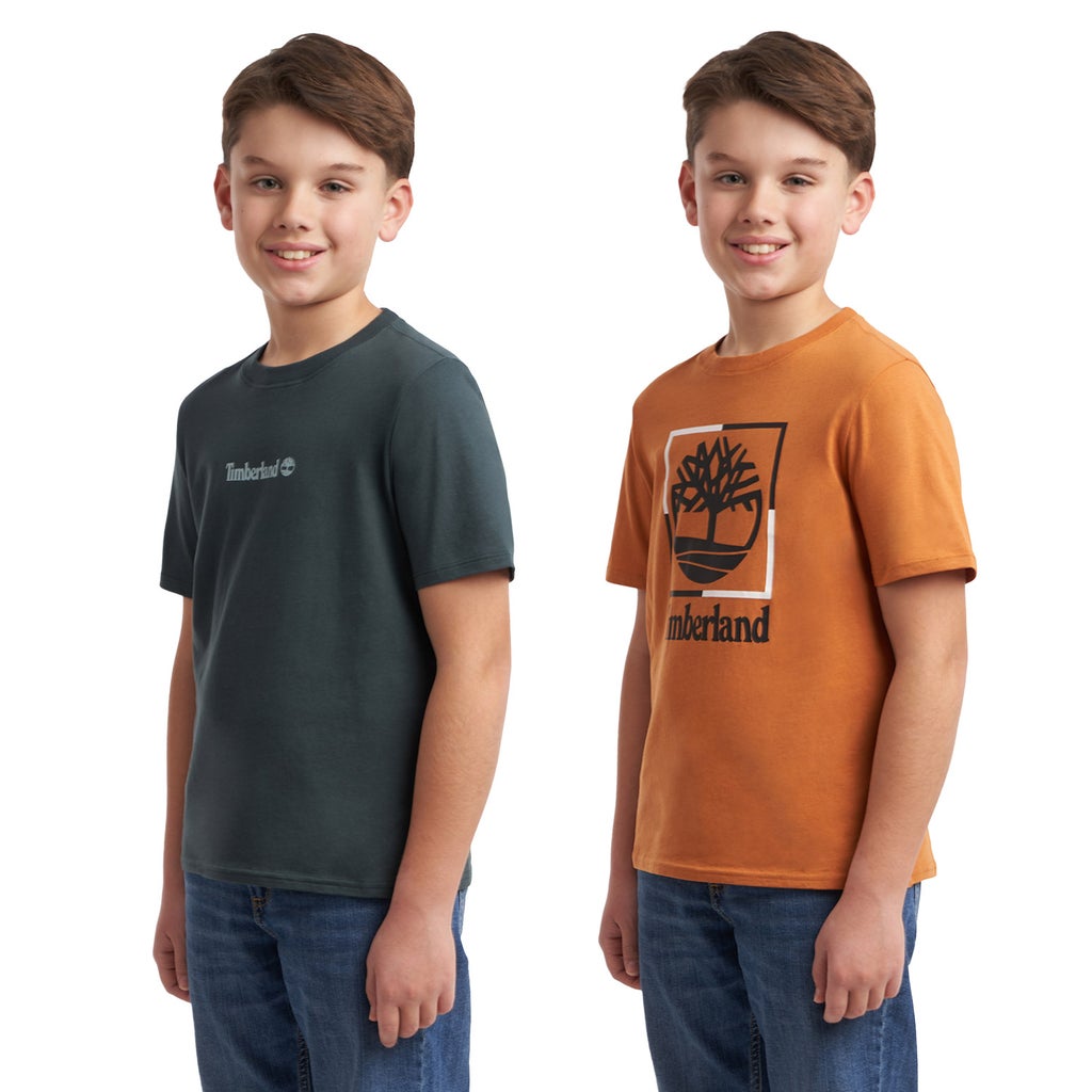 [color:green] Timberland Youth 2-pack Tees - Green - image 2