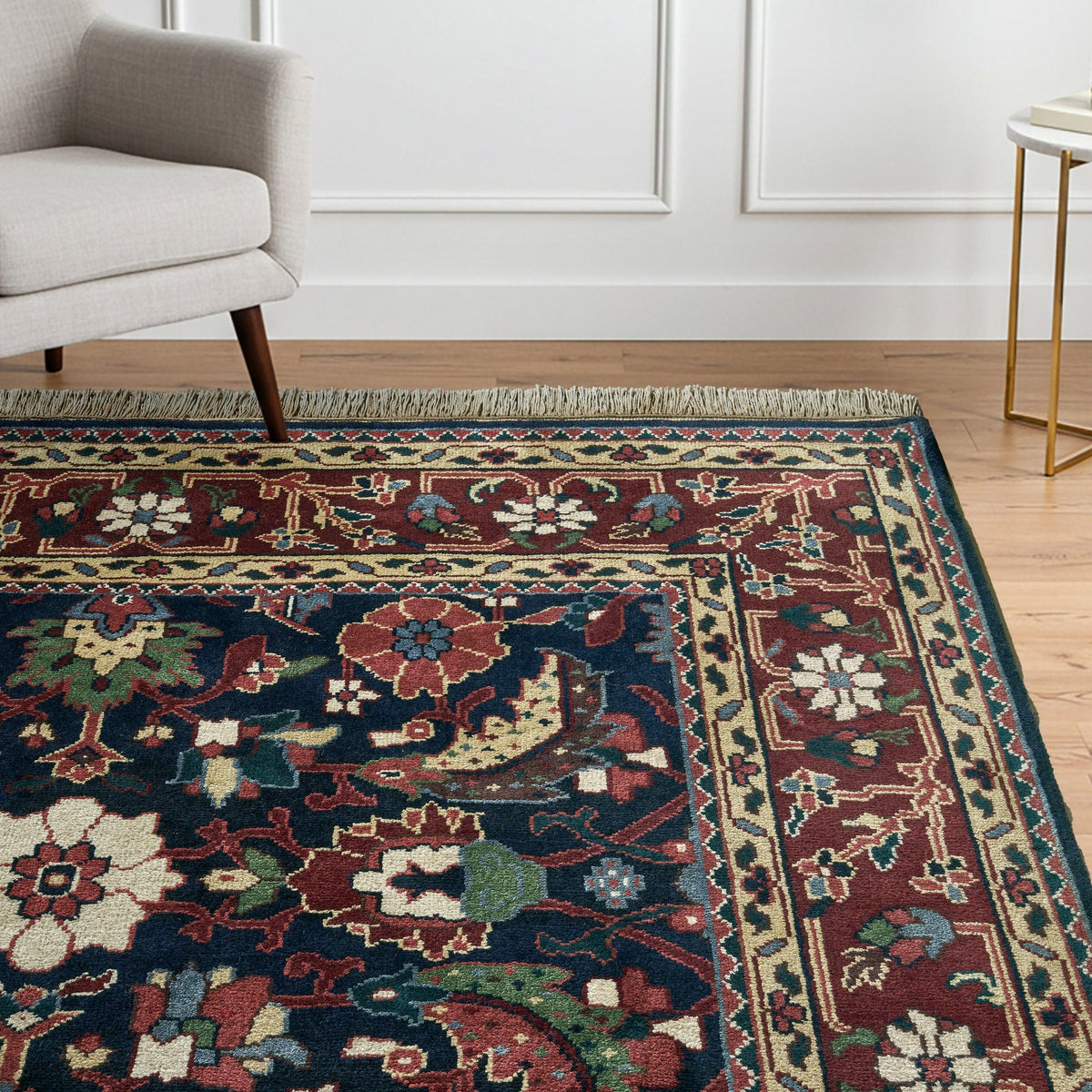 Chatsworth Hand Knotted Rug Collection, Beckley Park Blue