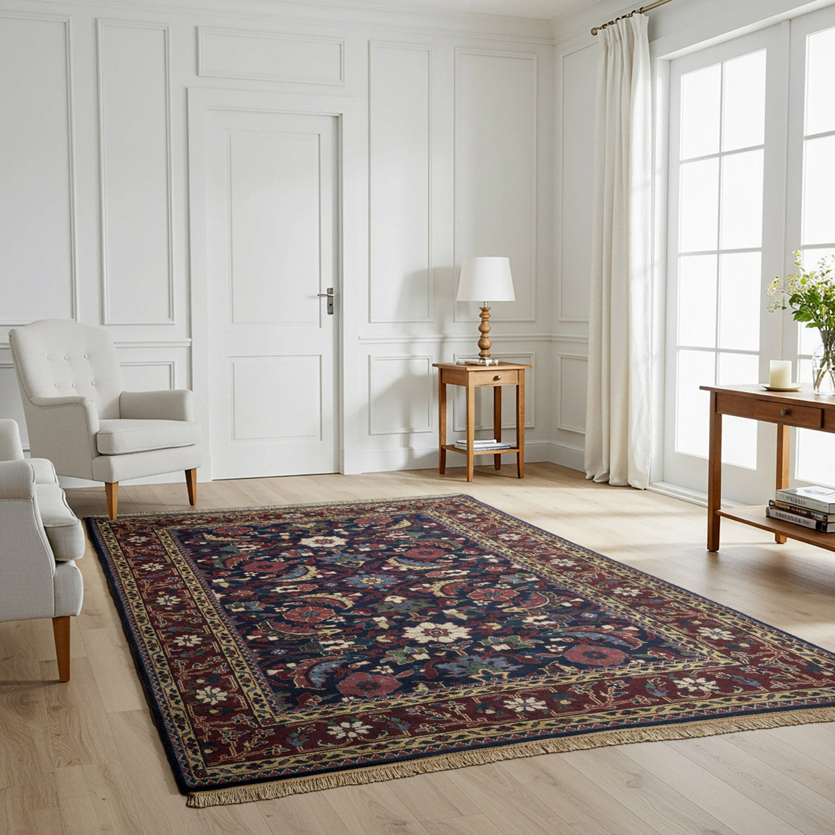Chatsworth Hand Knotted Rug Collection, Beckley Park Blue
