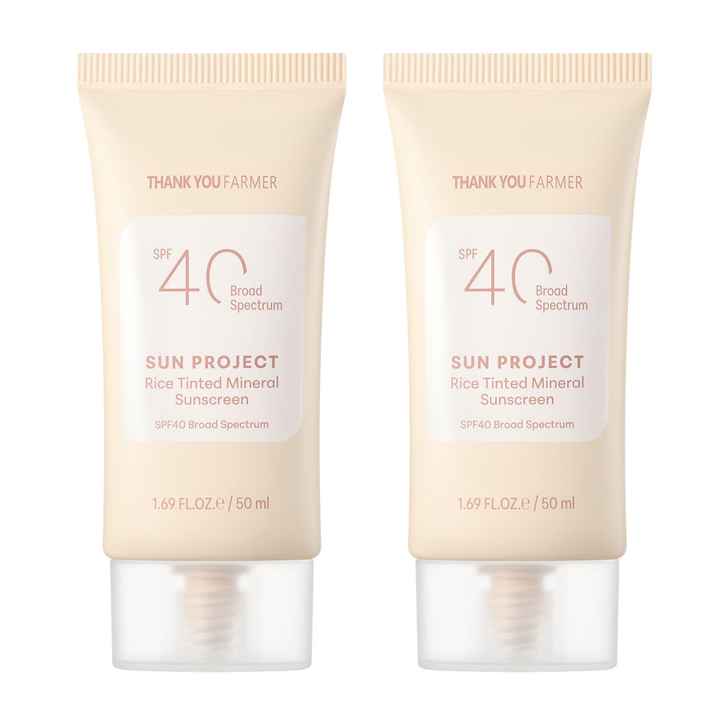Thank You Farmer Rice Tinted Mineral Sunscreen SPF 40, 1.69 fl oz, 2-pack - product image