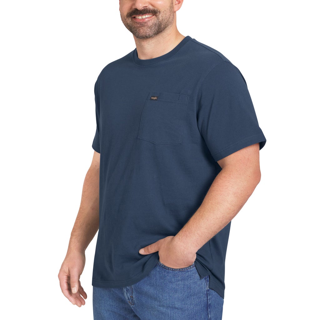 [color:blue] Wrangler Men's Pocket Tee - Blue - image 3