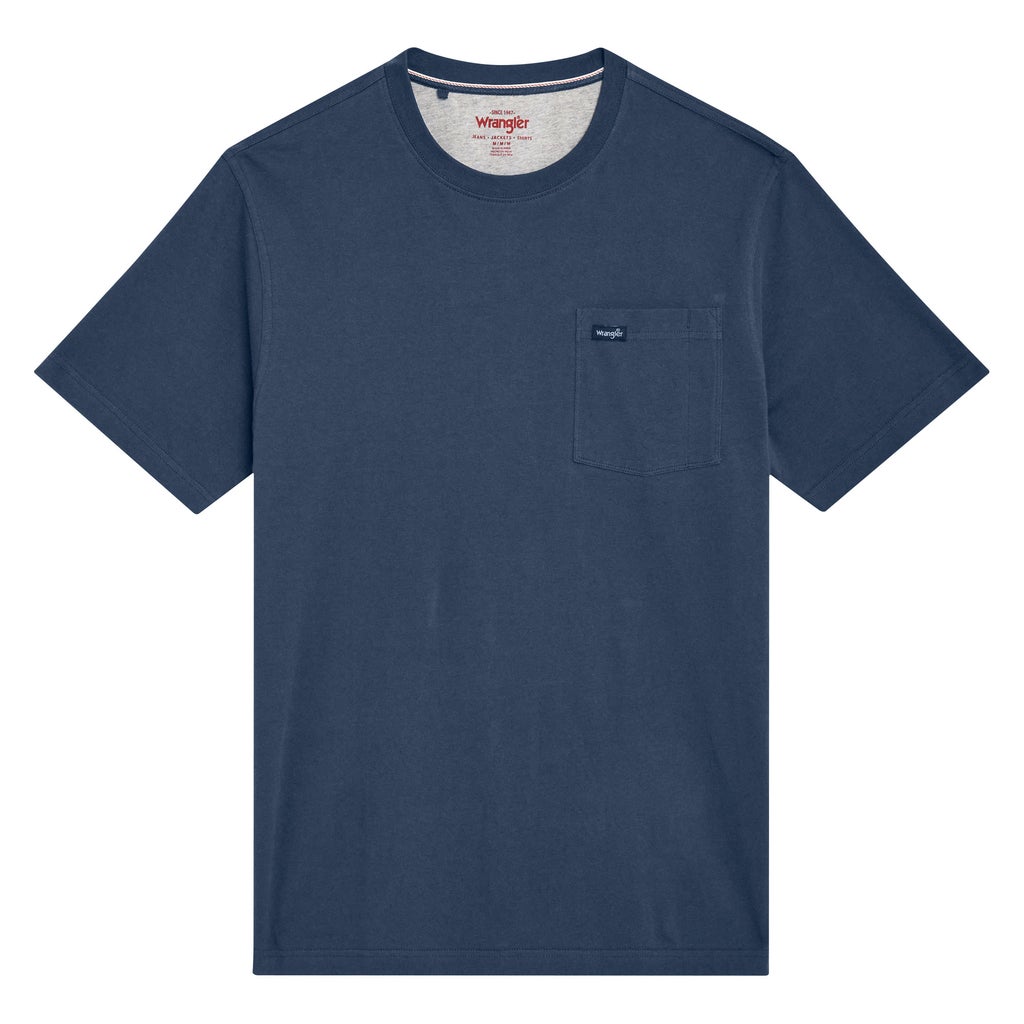 [color:blue] Wrangler Men's Pocket Tee - Blue - image 6