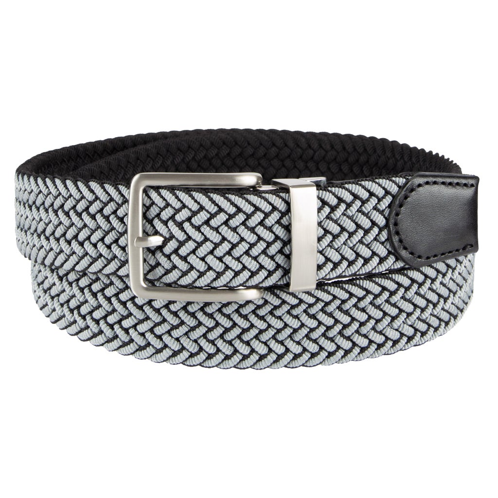 [color:black] Tommy Bahama Men's Stretch Braided Reversible Belt - Black - image 3