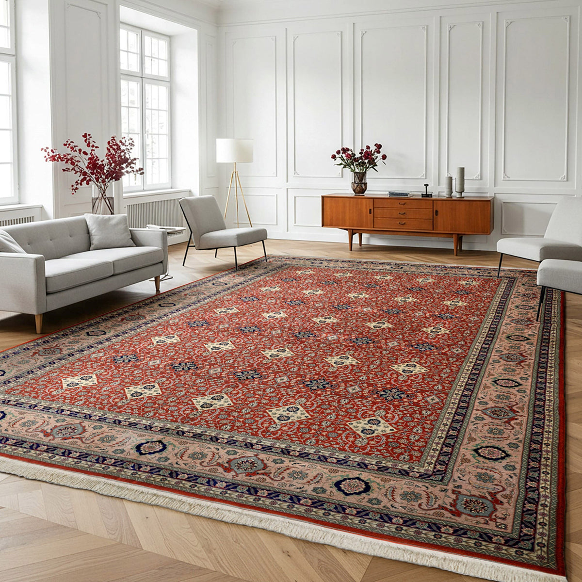 Montacute Hand Knotted Rug Collection, Chelsea Terra
